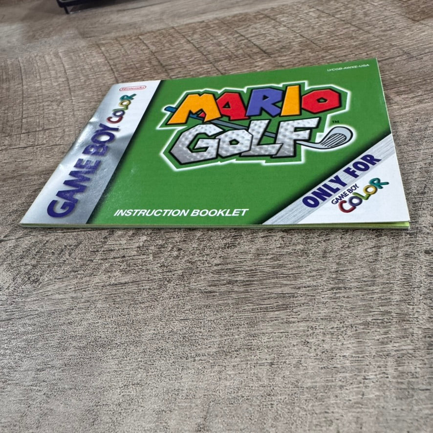Mario Golf (Nintendo Game Boy Color, GBC 1999) MINTY Cart & Manual!