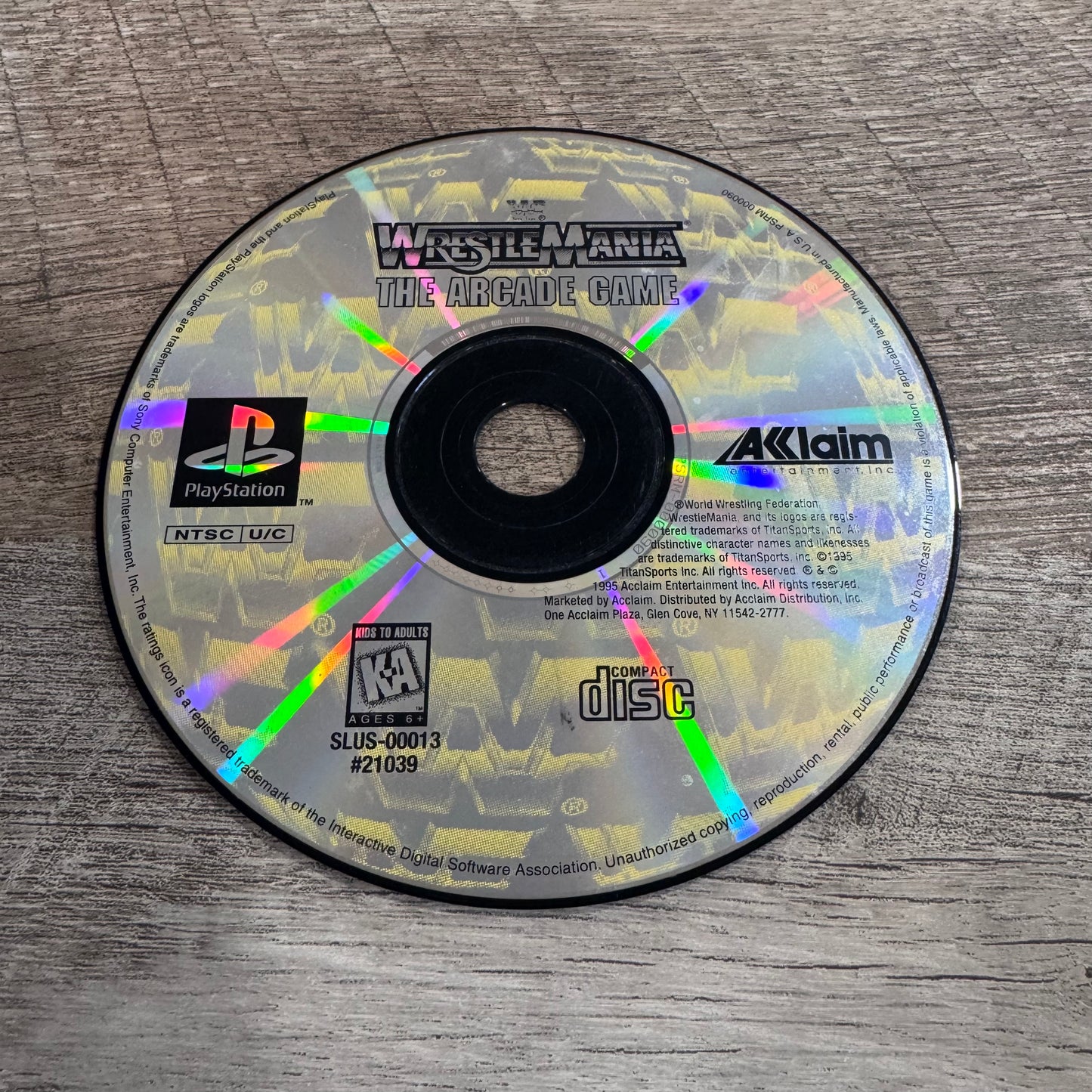 WrestleMania The Arcade Game (Sony Playstation, PS1)