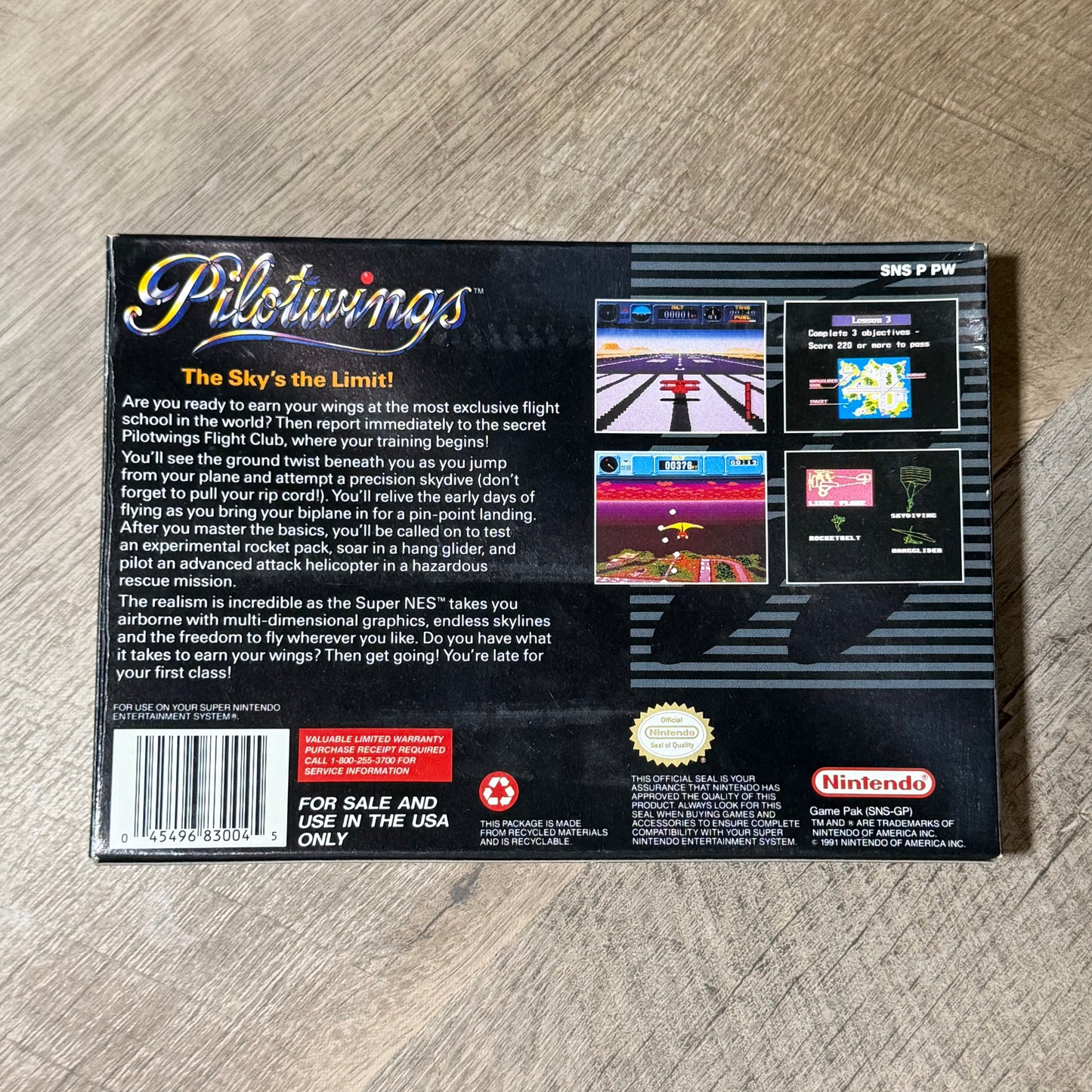 Pilotwings (Super Nintendo, SNES)