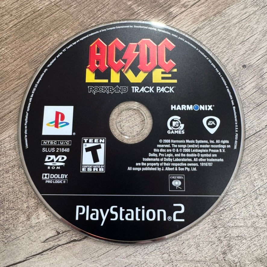 AC/DC Live Rock Band Track Pack (Sony Playstation 2, PS2)