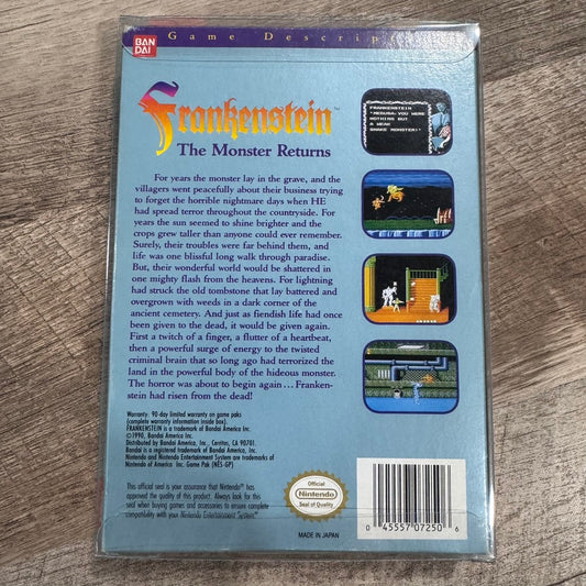 Frankenstein (Nintendo Entertainment System , NES 1991) AMAZING BOX ONLY!