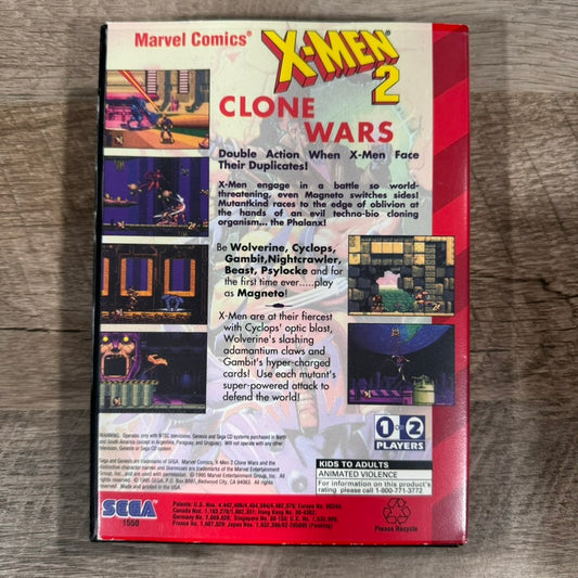 X-Men 2: Clone wars Sega Genesis 1995 Hologram Cardboard READ🔥VERY CLEAN!🔥