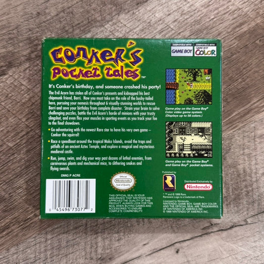 Conker's Pocket Tales (Nintendo GameBoy Color, GBC)