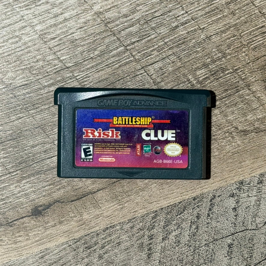 Battleship / Risk / Clue (Nintendo GameBoy Advance, GBA)