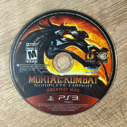 Mortal Kombat: Komplete Edition (Sony Playstation 3, PS3)