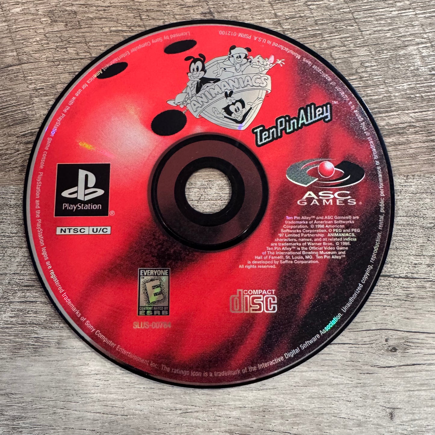 Animaniacs Ten Pin Alley (Sony Playstation, PS1)