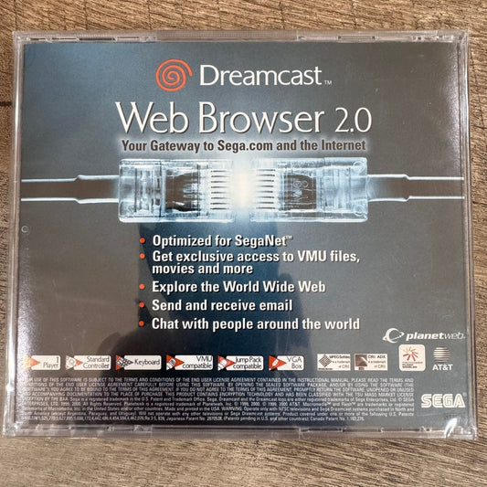 Sega Dreamcast PlanetWeb Web Browser 2.0 (Sega Dreamcast) Brand New W/SegaNet!
