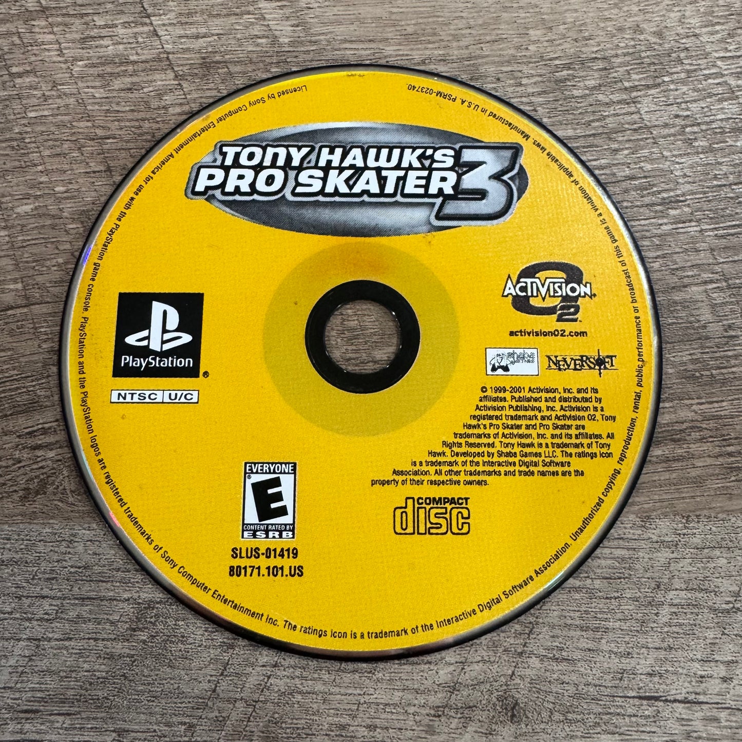Tony Hawks Pro Skater 3 (Sony Playstation, PS1)