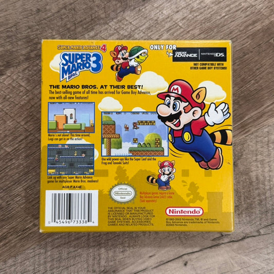 Super Mario Advance 4: Super Mario Bros. 3 (Nintendo GameBoy Advance, GBA)