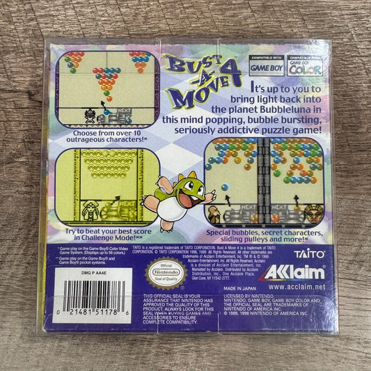 Bust-A-Move 4 (Nintendo Game Boy Color, GBC 1998) CIB W/ Manual & Nice Copy!