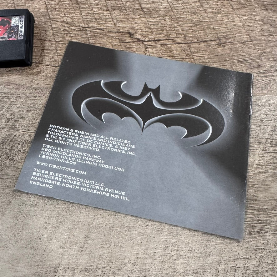 Batman & Robin (Tiger Game.Com, 1997) W/ MINTY Game Cartridge & Manual!