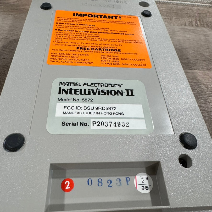 Mattel Intellivision II Console IN BOX W/ BURGERTIME STICKER & More! Very Clean!