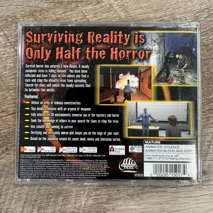 The Ring: Terror's Realm (Sega Dreamcast, 2000) Beautiful CIB & Clean Copy!