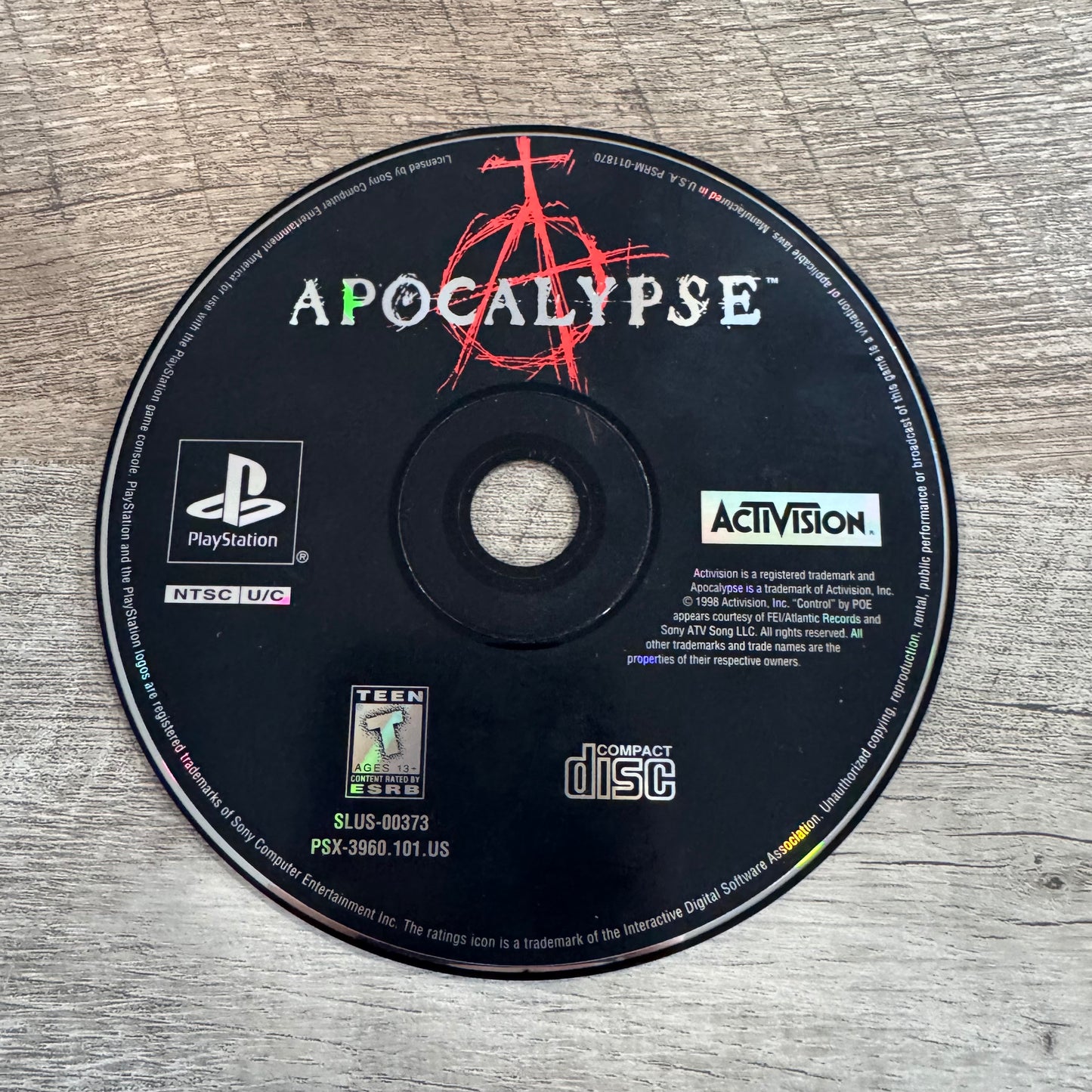 Apocalypse (Sony Playstation, PS1)