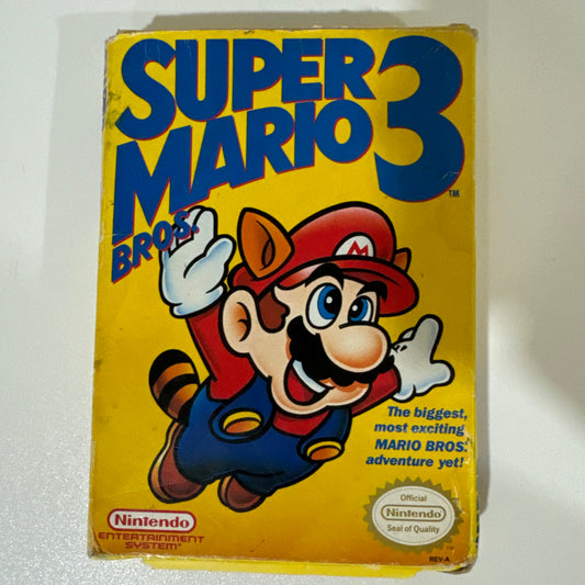 Super Mario Bros. 3 Left Bros. 1st Print NES Authentic Tested CIB Complete