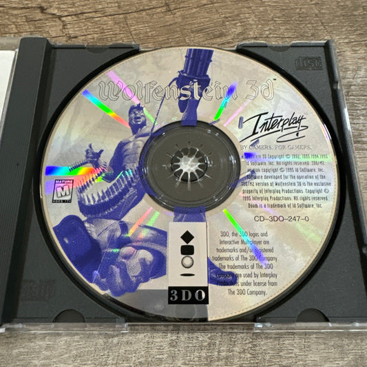 Wolfenstein 3D (Panasonic 3DO, 1995) Interplay FPS, Complete In Case🔥🐺