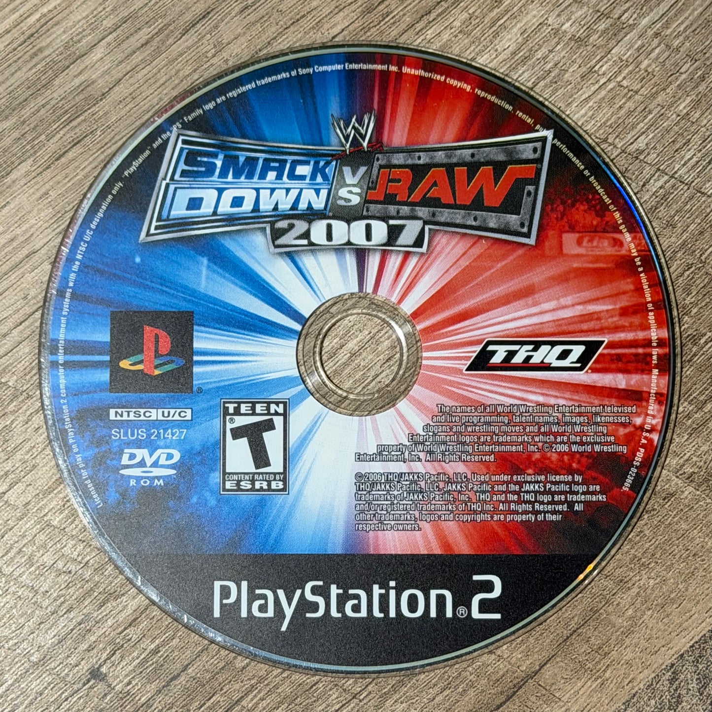 Smackdown Vs. Raw 2007 (Sony Playstation 2, PS2)