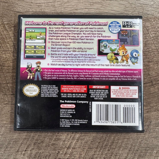 Pokemon: Pearl Version (Nintendo DS, 2007) Complete W/ Manual & Very Clean!
