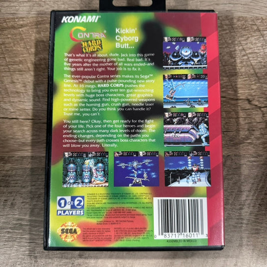 Contra: Hard Corps (Sega Genesis, 1993) INSANELY MINT CIB W/ Reg. Card+🔥WOW🔥