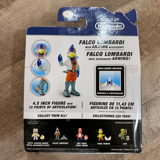 World of Nintendo Star Fox - Falco Lombardi 4 Inch Action Figure Brand New!