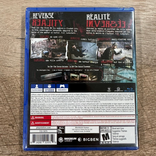 The Sinking City (Sony PlayStation 4, PS4 2019) Day One Edition Factory Sealed!