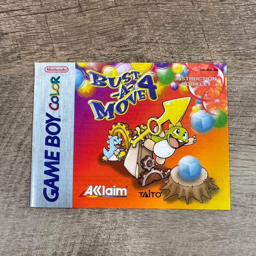 Bust-A-Move 4 (Nintendo Game Boy Color, GBC 1998) CIB W/ Manual & Nice Copy!