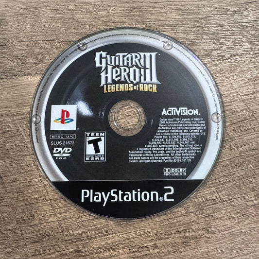 Guitar Hero III: Legends of Rock (Sony Playstation 2, PS2)