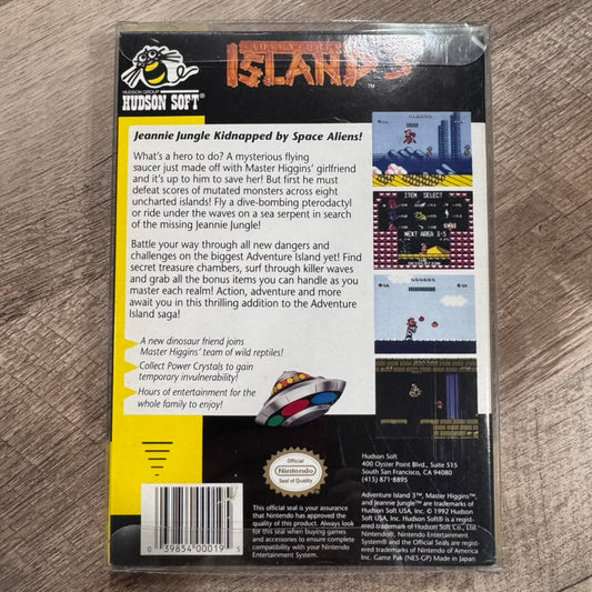 Adventure Island 3 (Nintendo Entertainment, NES 1992) BEAUTIFUL BOX & Foam ONLY!