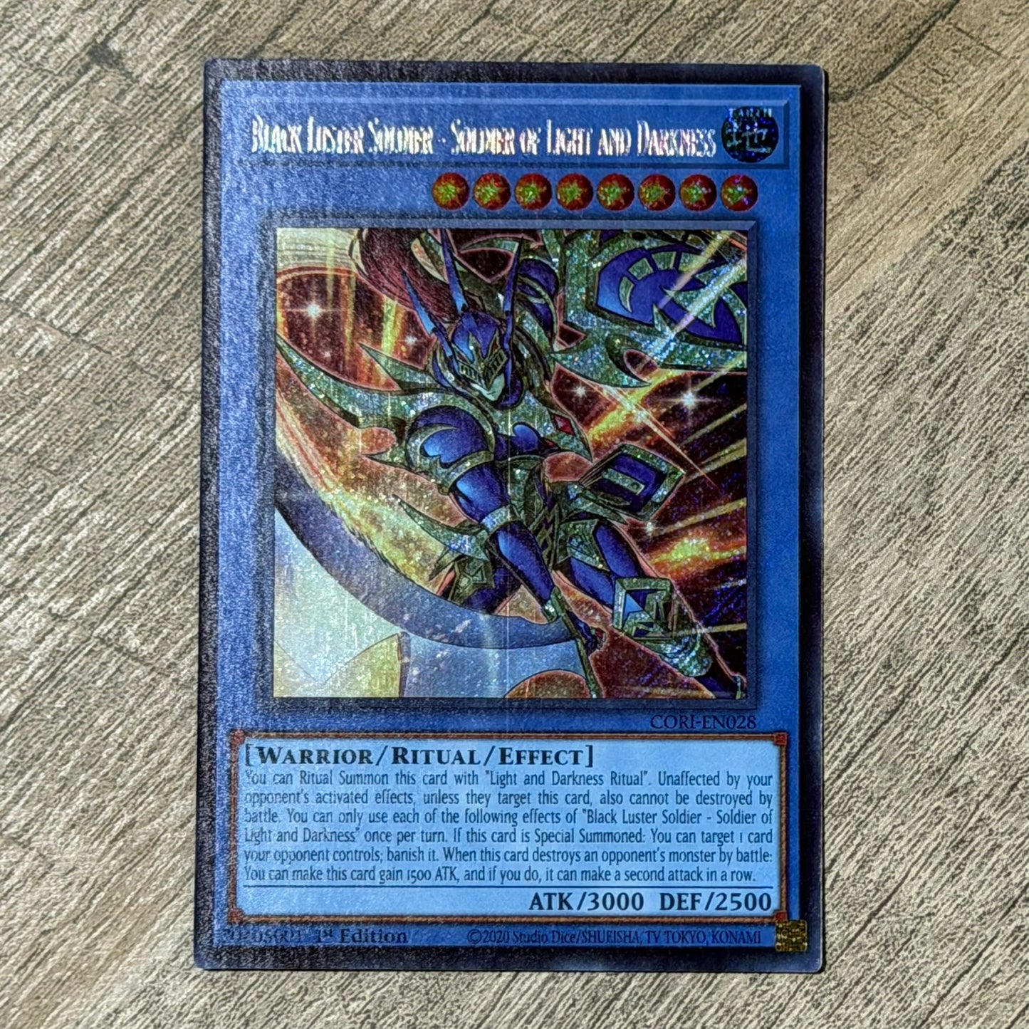 Black Luster Soldier - Soldier of Light and Darkness (CORI-EN028, Yugioh! TCG)