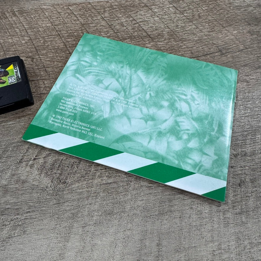 The Lost World: Jurassic Park (Tiger Game.com, 1997) MINTY Cart & Manual!