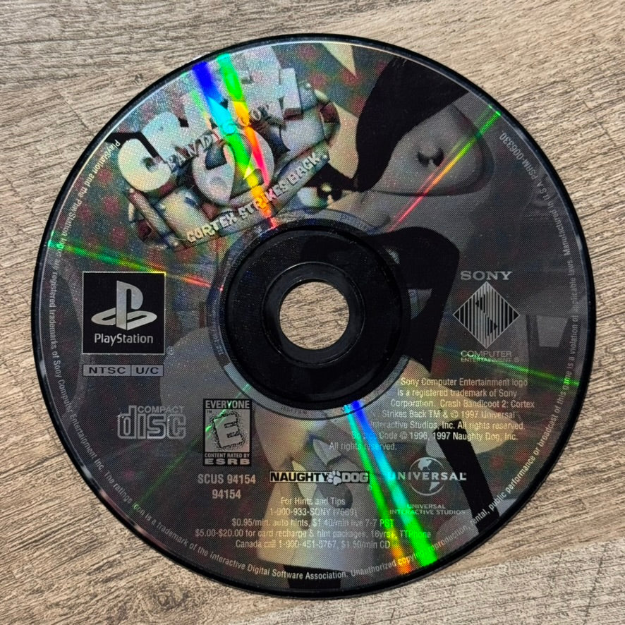 Crash Bandicoot 2: Cortex Strikes Back (Sony Playstation, PS1)