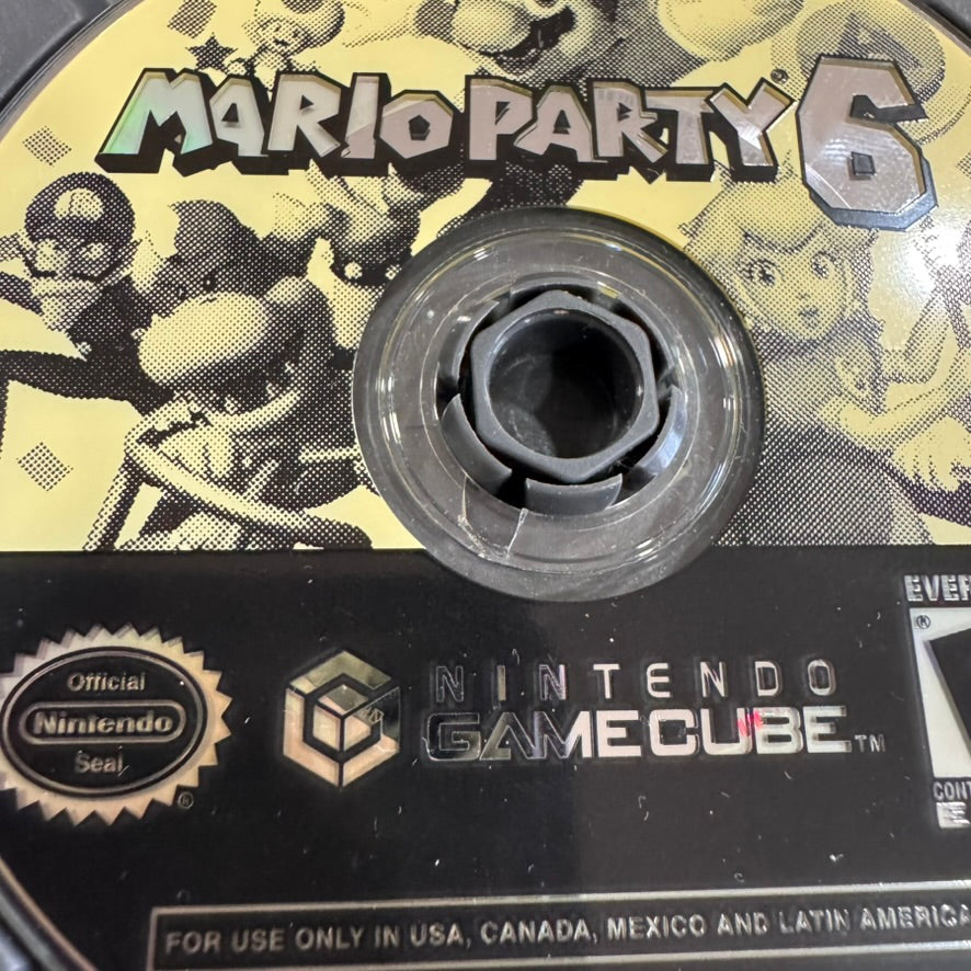 Mario Party 6 (Nintendo GameCube, 2004) Complete W/ Manual & MINTY Disc!