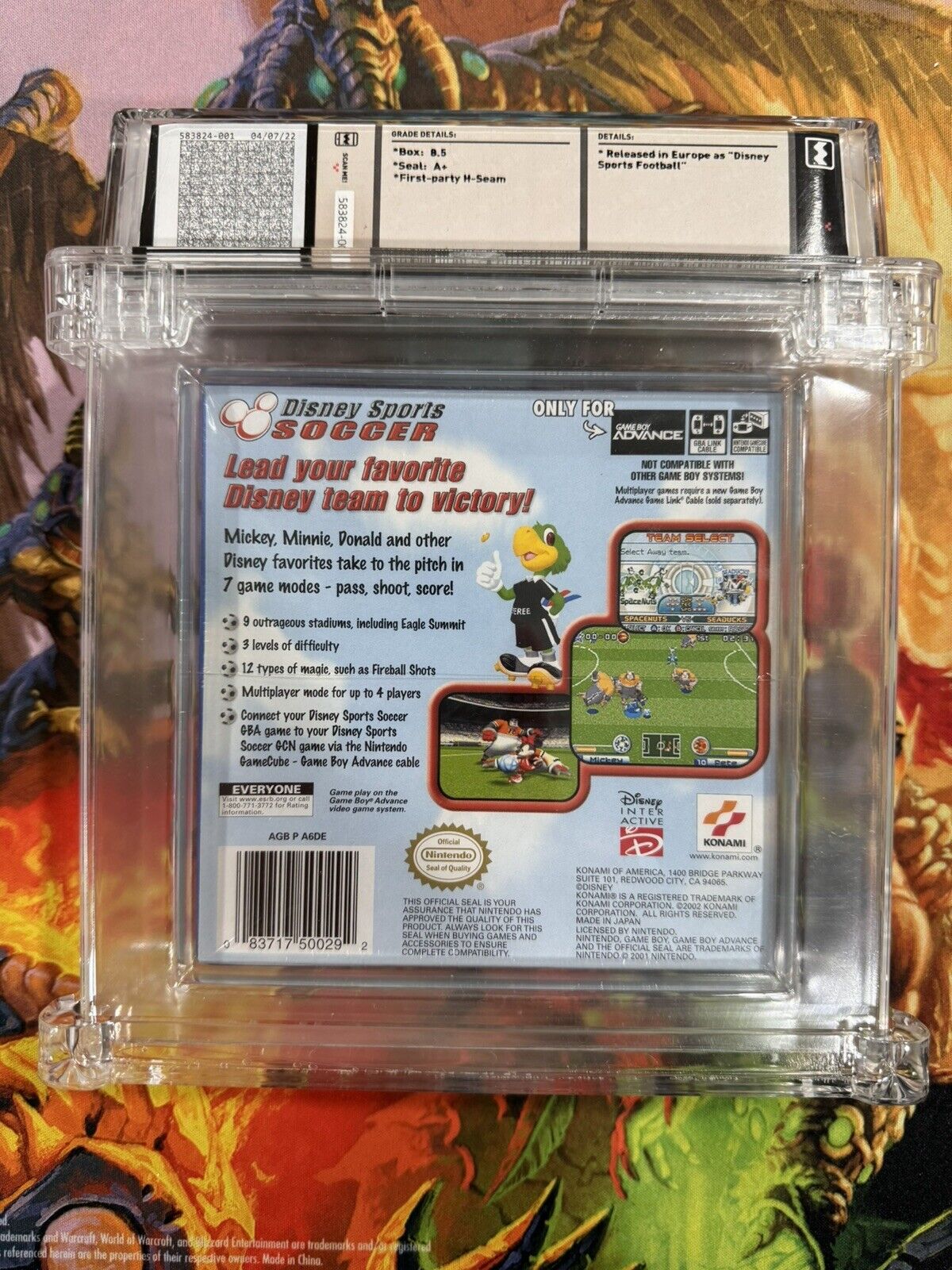 Nintendo Gameboy Advance - Disney Sports Soccer Graded WATA 8.5 A+ SEALED!