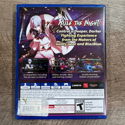 Under Night In-Birth Exé: Late[Cl-R] (Sony PlayStation 4, PS4 2020) CIB & MINT!