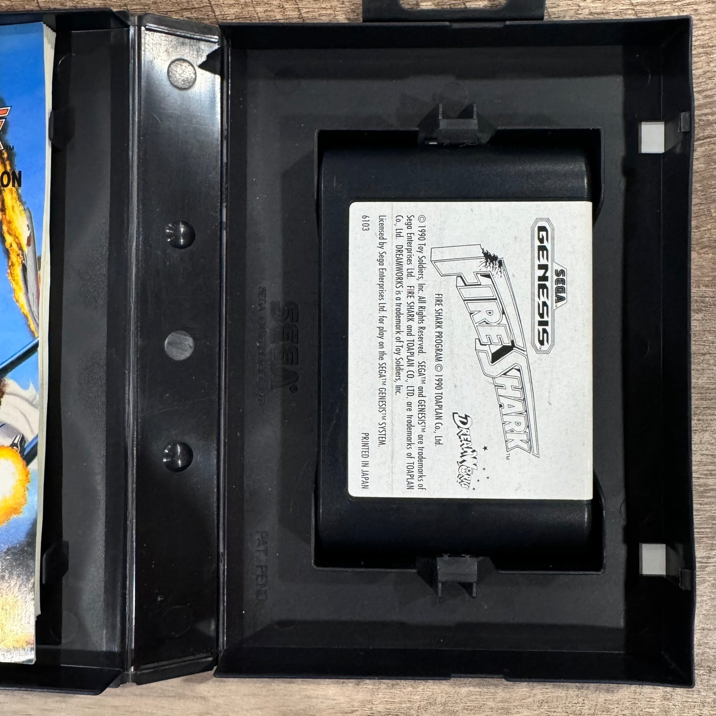 Fire Shark (Sega Genesis, 1990) CIB W/ Near Mint Manual, Cart, Case & Art!