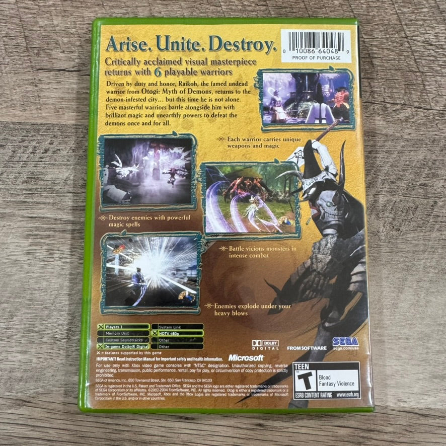 Otogi 2: Immortal Warriors (Microsoft Xbox, 2004) 🔥CIB Complete & Clean!🧽🔥
