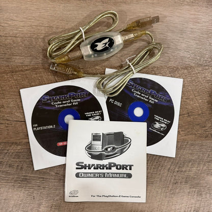 SharkPort Code & Save Transfer Kit (Playstation 2, PS2) Fully Complete CIB!