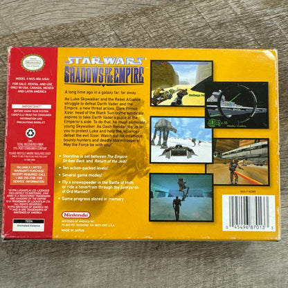 Star Wars: Shadows of the Empire (Nintendo 64 N64, 1996) with Box. No Manual!