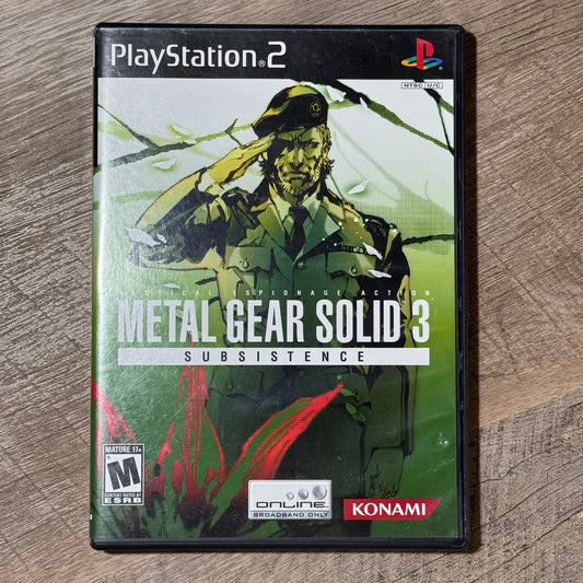Metal Gear Solid 3: Subsistence (Sony Playstation 2, PS2)