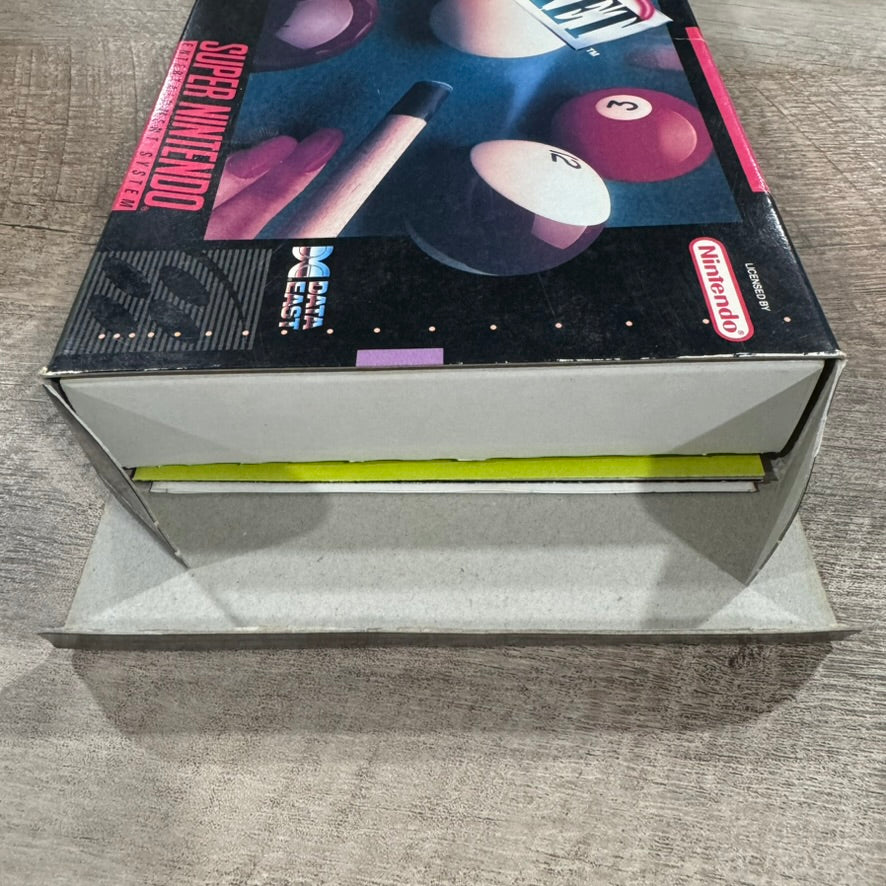 Side Pocket (Super Nintendo, SNES 1994) Complete W/ Beautiful Box & Poster!