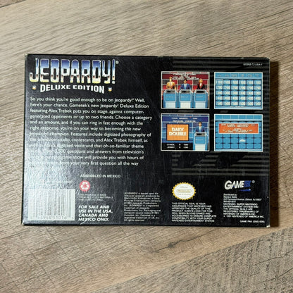 Jeopardy! Deluxe Edition (Super Nintendo, SNES)