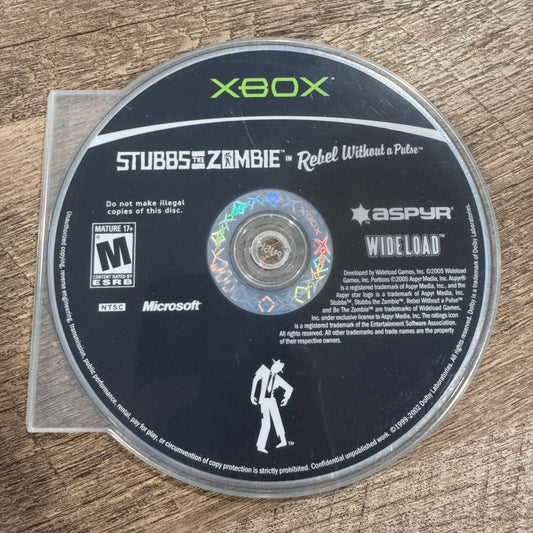 Stubbs the Zombie in Rebel Without a Pulse (Microsoft Xbox, 2005) Disk Only