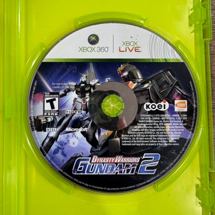 Dynasty Warriors: Gundam 2 (Microsoft Xbox 360, 2009) W/ Clean Art & Nice Disc!