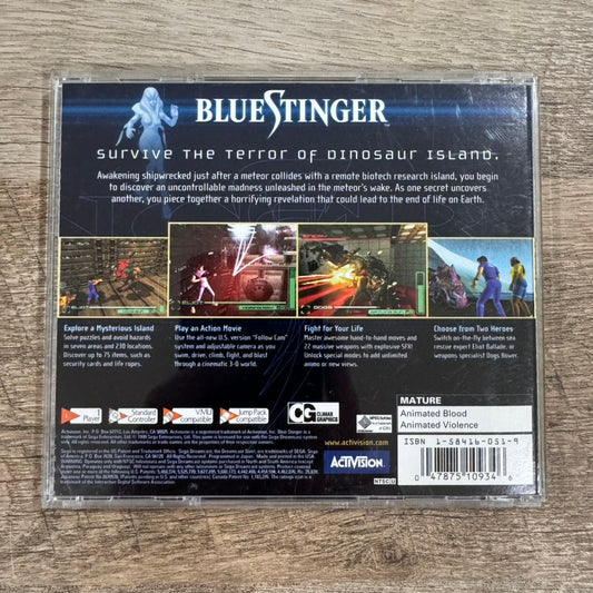 Blue Stinger (Sega Dreamcast, 1999) Activision Complete CIB & Insanely Clean!