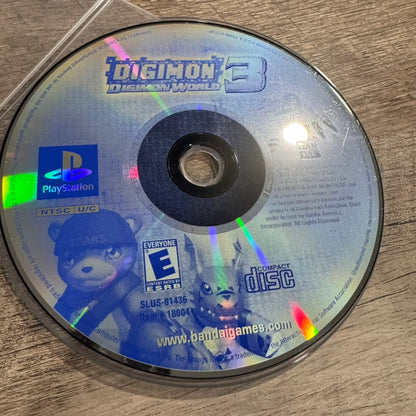 Digimon World 3 (Sony PlayStation 1, PS1 2002) CLEAN Disc Only! Tested/Working!