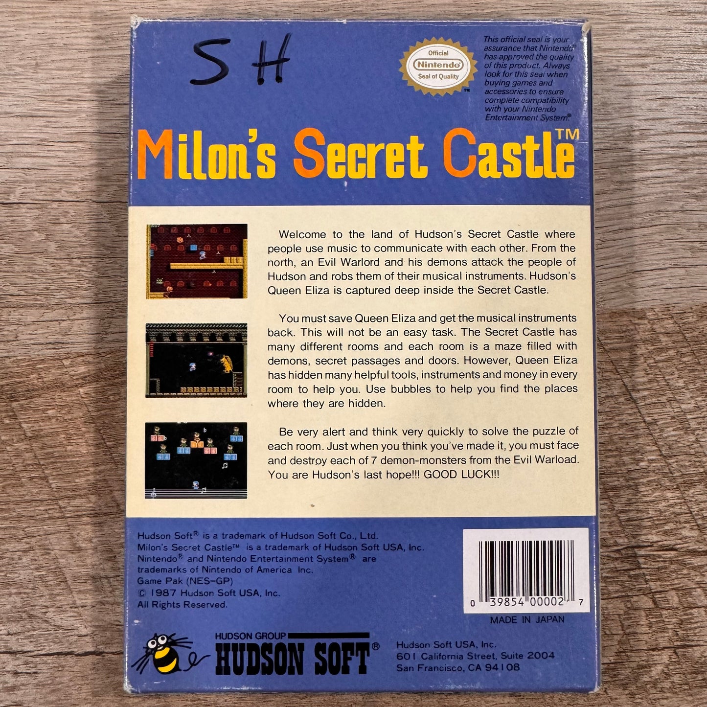 Milon's Secret Castle (Nintendo NES 1987) Authentic Box, Manual & Game🔥Crispy🔥