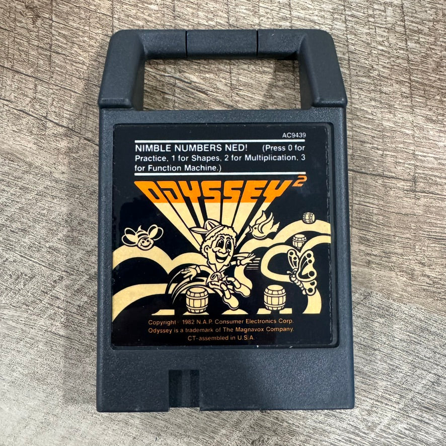 Nimble Numbers Ned (Magnavox Odyssey 2, 1982) CIB W/ Math Wizardry Book! CLEAN!