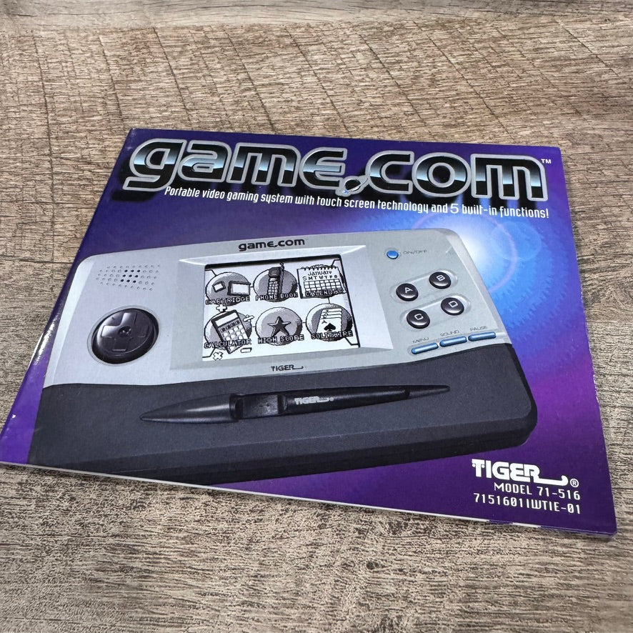 Tiger Game.Com (Handheld Video Game System, 1997) CLEAN/WORKING System & Manual!