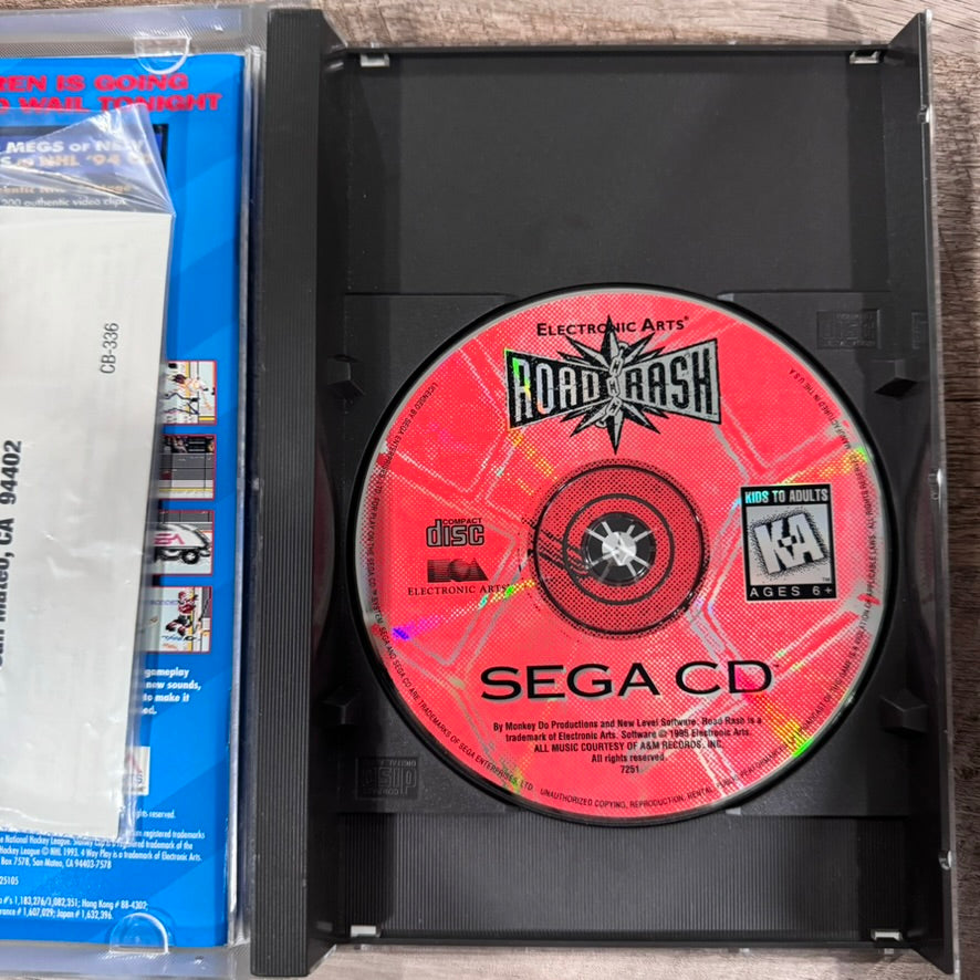 Road Rash (Sega CD, 1994) Complete CIB & Very CLEAN Disc W/ Reg. Card+ More!