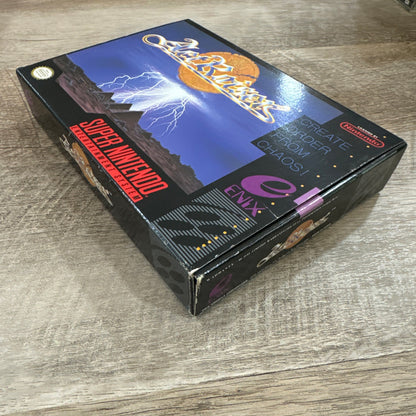 Actraiser Super Nintendo SNES Enix Complete CIB Rare Poster manual inserts MINT
